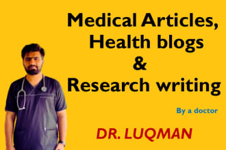 help in medical and dental research and bulk article writing