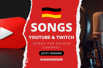 create a german song for youtube or twitch channels