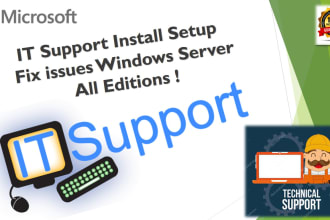 support install, setup, fix issues windows server