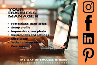 create and design facebook business page, fan page