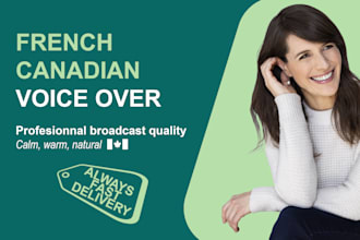 record a corporate or commercial voice over in french