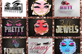 lip gloss, nails, eyelashes, hair extension, cosmetics logo