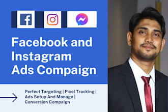 create and promoting facebook ads, ads campaign, insta ads, fb marketing