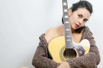 acoustic guitar, electric guitar, harp and ukulele recording