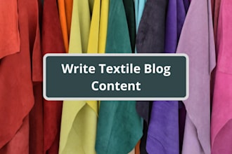 write textile blog content
