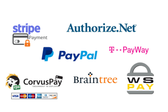 integrate paypal, stripe, credit card payment gateway