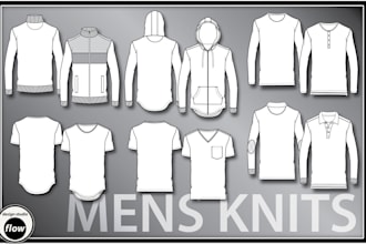 design and cad a mens knit fashion style to your specifications