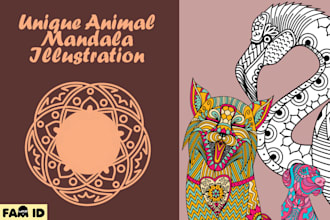 draw your pet and animal to mandala artstyle no ai