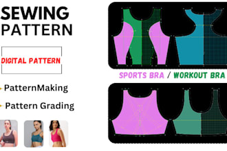 sewing pattern maker digital sewing pattern dxf pattern