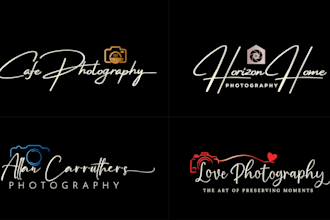 design modern photography logo,  watermark, signature