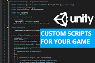 create c sharp scripts in unity for your project