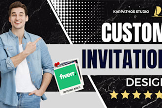 design custom invitation, for print and digital