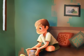 draw children book illustrations  and concept art for kids