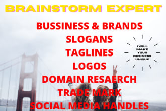 create business ideas,name,slogans,taglines,logo for your startup business brand