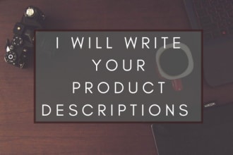 write catchy product descriptions for you