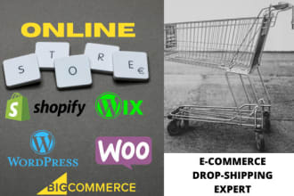build, design, redesign, dropshipping shopify store shopify website