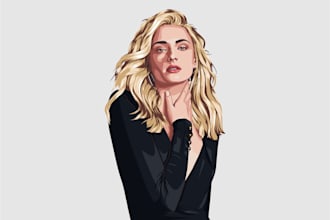 realistic cartoon portrait drawing from your photo
