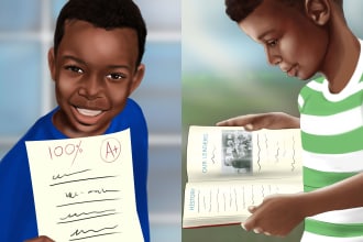 draw great illustrations for african american children books and covers