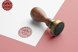 design professional stamp badge or seal logo for you