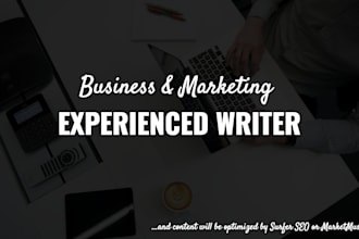 write business or marketing articles for your blog optimized with surfer SEO