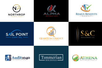 best financial accounting investment consulting logo design