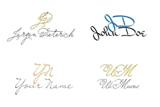 create your name as SIGNATURE with Monogram as Vector