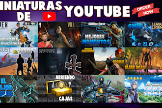 diseñaré en buena calidad tus miniaturas de youtube