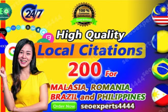 do top live local citations for philippines, brazil, malaysia, romania
