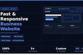 create a fast and responsive business website