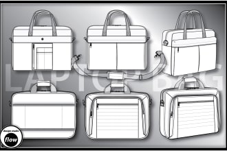 create a detailed laptop or messenger bag design to your specifications