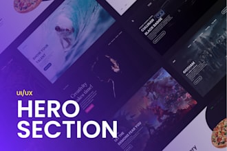 create a modern design for your website hero section