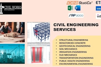 solve civil engineering problems and do structural designs
