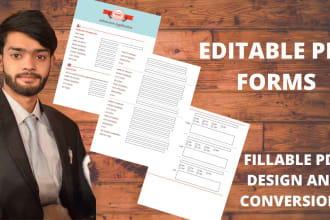 convert or create fillable pdf form and professionally format word document