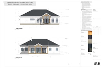 draft permit ready residential construction drawings for US projects