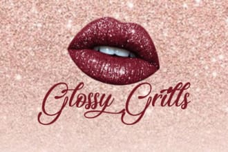 do makeup, beauty salon, hair extension, lips and nails logo