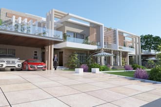 make 3d house front elevation