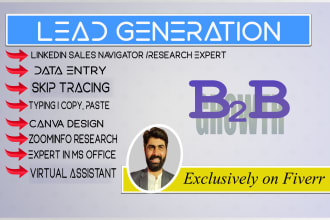 do lead generation, find email address contact info by web and linkedin research