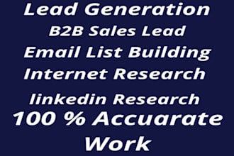 do email list building, web research, linkedin research