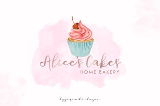 design cupcake, cake, bakery, dessert, sweets and candy logo for cafe