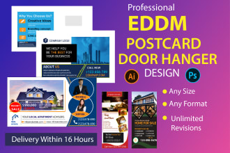 design eddm postcard, door hanger, rack card