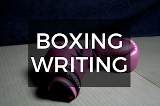 write high quality boxing or MMA content