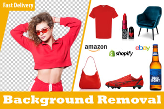 do 100 image background removal and photoshop image editing fast