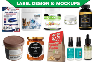 do product label design and mockups can bottle box bag