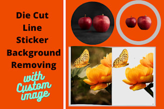 do vinyl, die cut sticker background removing