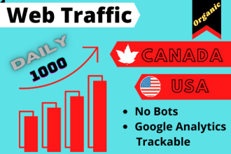 5000 USA and canada web traffic