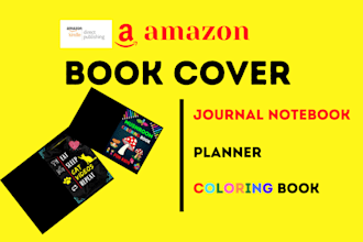 design amazon KDP book cover, fix design etc