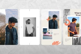 create clothing social media posts, instagram stories or poster