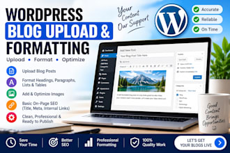upload and format wordpress blog posts with basic SEO