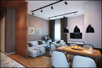 do high quality interior render your home office apartment