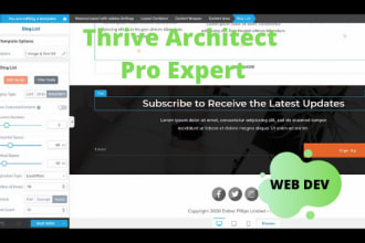 be your thrive architect pro expert in wordpress
